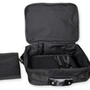 Bolsa de transporte negra para ECG, diatermia y audiometría GIMA – Poliéster 600D, 30 x 40 x 14 cm (Ref. 27139)