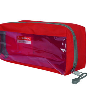 Bolsa rectangular E2 con ventana en poliéster 600D y velcro trasero — GIMA (28 x 12 x 10 cm)