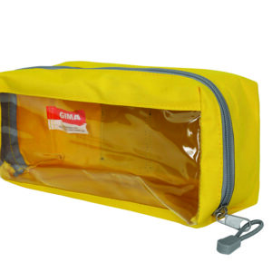 Bolsa rectangular E2 con ventana en poliéster 600D y velcro trasero — GIMA (28 x 12 x 10 cm)