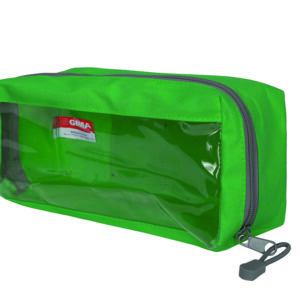 Bolsa rectangular E2 con ventana en poliéster 600D y velcro trasero — GIMA (28 x 12 x 10 cm)