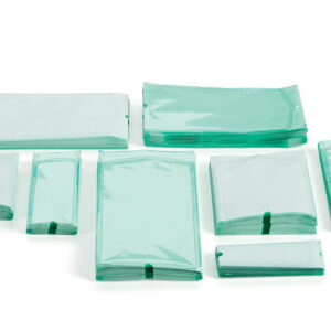 Bolsas y rollos de esterilización de medidas especiales GIMA – Film poliéster/polipropileno verde y papel médico Kraft – Vapor y ETO | Ref. 35895