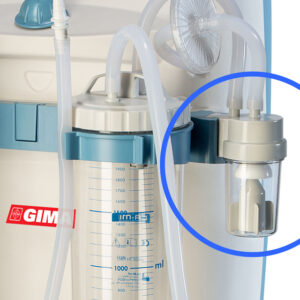Botella de seguridad 220 ml con tubo para aspirador GIMA Clinic Plus y Hospi Plus MPR – Recambio original (Ref. 28150)