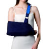 Cabestrillo de brazo de tela GIMA – Inmovilización de hombro y brazo, talla S (25–28 cm) – Azul oscuro – Ref. GM42000