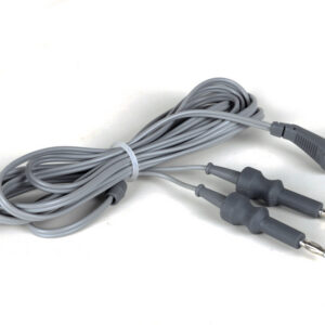 Cable bipolar US para electrobisturí MB 240-380 – 3 m, conector americano | GIMA (Ref. 30618)