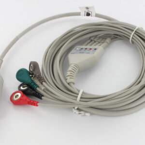 Cable de ECG de 5 derivaciones para monitores de signos vitales GIMA PC-3000, UP-7000 y VITAL – Repuesto original (Ref. 35137)