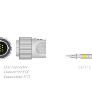 Cable de Paciente ECG de 10 Derivaciones con Conexión Snap · Longitud 2,2 m · Compatible Bionet, Spengler y otros · GIMA · Ref. GM54001