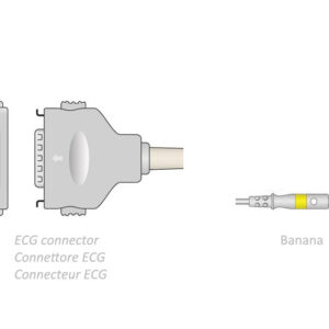 Cable de Paciente ECG de 10 Derivaciones con Conexión Snap · Longitud 2,2 m · Compatible Bionet, Spengler y otros · GIMA · Ref. GM54001
