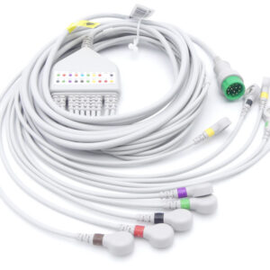Cable de paciente ECG de 10 derivaciones para monitor K12 – Recambio GIMA compatible con ref. 35308 y 35332 (Ref. 35322)