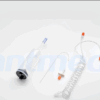Jeringa alta presión MEDTRON INYECTRON 82 MRT modelo 400301B para resonancia magnetica, capacidad 200 ml con pico largo y tubo conexión Y