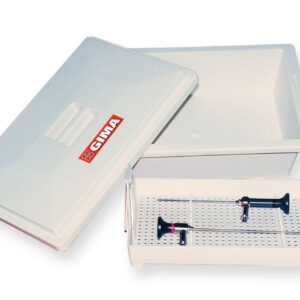 Caja de esterilización en frío de plástico 3 l con bandeja perforada portainstrumentos – GIMA (Ref. 35772)