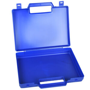 Caja de plástico vacía para laringoscopios, sin esponja – Azul, 235x195x45 mm | GIMA (Ref. 34450)