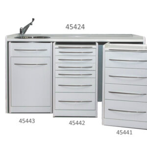 Cajonera Móvil Carro Clínico GIMA GE414 – 4 Cajones, 49 cm, Blanco | Mobiliario Médico con Ruedas (Mobile Space)