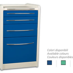 Cajonera Móvil con Ruedas GIMA GE414 / GE416 – Unidad Móvil de 4 Cajones de 49 cm para Consulta y Clínica