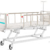 Cama de paciente articulada de 4 secciones, altura variable 420-730 mm, 3 manivelas y ruedas | GIMA 44742