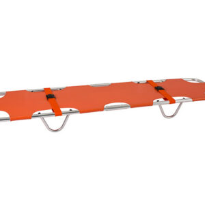Camilla apilable de rescate y evacuación GIMA en aleación de aluminio y cuero – Color naranja, 159 kg de carga | Ref. 56010 / SKU GM56010