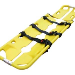 Camilla Cuchara de Rescate y Evacuación en HDPE Amarillo con Largo Regulable 161/210 cm y 3 Cinturones de Seguridad – GIMA, Ref. 56035