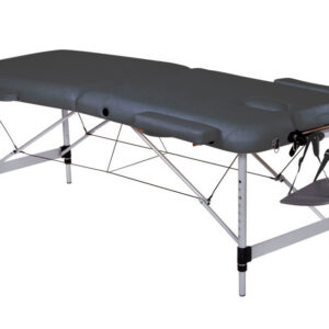 Camilla de Masaje Plegable de Aluminio de 2 Secciones con Altura Regulable | GIMA Ref. 44020, Negro (SKU GM44020-F)