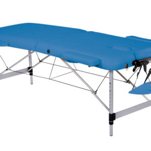 Camilla de Masaje Plegable de Aluminio de 2 Secciones con Altura Regulable | GIMA Ref. 44020, Negro (SKU GM44020-F)