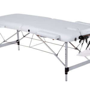 Camilla de Masaje Plegable de Aluminio de 2 Secciones con Altura Regulable | GIMA Ref. 44020, Negro (SKU GM44020-F)
