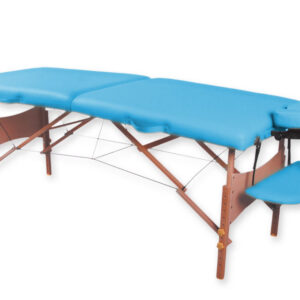 Camilla de Masaje Plegable de Madera de 2 Secciones con Altura Regulable 62–87 cm, Carga Máxima 227 kg – GIMA (Ref. GM44000, Negro)