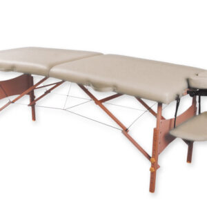 Camilla de Masaje Plegable de Madera de 2 Secciones con Altura Regulable 62–87 cm, Carga Máxima 227 kg – GIMA (Ref. GM44000, Negro)