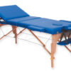 Camilla de Masaje Plegable de Madera de Haya de 3 Secciones, Altura Regulable 62-87 cm – GIMA Ref. 44011 (Azul)