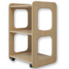 Carrito de madera Dante con 3 estantes para consulta - Haya (beech) | GIMA