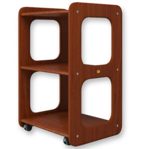 Carrito de madera Dante con 3 estantes para consulta - Haya (beech) | GIMA