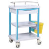 Carro Clínico NEO PLUS – GIMA Ref. 45715 | Carro de Curas de Aluminio, Acero y ABS con Riel de Seguridad, Cajón y Ruedas con Freno