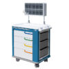 Carro de curas estándar 65 x 88 x 100 cm con dispensador, blanco/azul – GIMA (Ref. 45713)