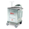 Carro de Emergencias de Acero Inoxidable GIMA Talla Pequeña · 5 Cajones AISI 304, Bandeja Porta Desfibrilador y Portasueros Regulable (Ref. GM45695-F)