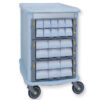 Carro de Farmacia de Doble Cara GIMA – 3 Cajones Grandes + 22 Cassettes Monodosis (Ref. 45730) | Carro de Medicación Unidosis con Sistema de Cierre y Ruedas