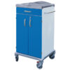 Carro de Lencería Limpia con 2 Puertas y Cajón | GIMA Ref. GM45931 – Small 670x640x1280 mm, Acero Epoxi Antimicrobiano, 4 Ruedas Ø 125 mm