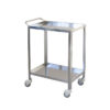 Carro de Medicación Grande en Acero Inoxidable AISI 304, 2 Estantes con Reborde y Empuñadura | 90 x 60 x 85 cm (Ref. 27435) - GIMA