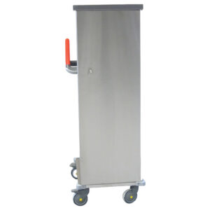 Carro de Transporte ISO para Bandejas y Cestas en Acero Inoxidable AISI 304, con Puertas de Policarbonato y Cierre con Llave – GIMA (Ref. 27936)