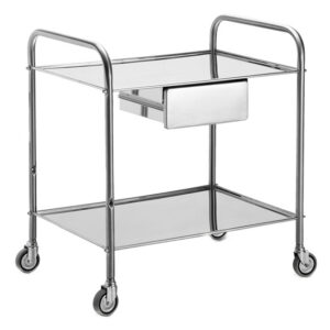 Carro Lancart de acero inoxidable 70x50x80 cm con cajón | GIMA (Ref. 45809)