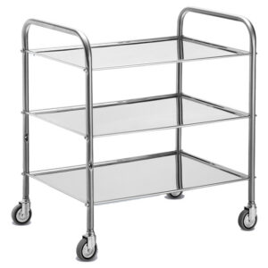 Carro Lancart Ter en Acero Inoxidable con 3 Estantes – 70x50xh80 cm | GIMA, Ref. 45813 (SKU GM45813)