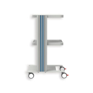 Carro Médico EASY CART GIMA con 2, 3 o 4 Bandejas 40x36 cm y Base – Estructura de Aluminio y Ruedas Gemelas Ø 65 mm (Ref. GM27880 / GM27881 / GM27882)