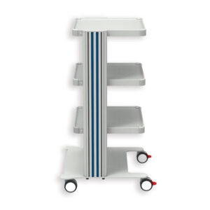 Carro Médico EASY CART GIMA con 2, 3 o 4 Bandejas 40x36 cm y Base – Estructura de Aluminio y Ruedas Gemelas Ø 65 mm (Ref. GM27880 / GM27881 / GM27882)