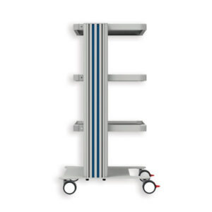 Carro Médico EASY CART GIMA con 2, 3 o 4 Bandejas 40x36 cm y Base – Estructura de Aluminio y Ruedas Gemelas Ø 65 mm (Ref. GM27880 / GM27881 / GM27882)