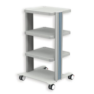 Carro Médico EASY CART GIMA con 2, 3 o 4 Bandejas 40x36 cm y Base – Estructura de Aluminio y Ruedas Gemelas Ø 65 mm (Ref. GM27880 / GM27881 / GM27882)