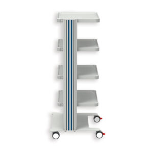Carro Médico EASY CART GIMA con 2, 3 o 4 Bandejas 40x36 cm y Base – Estructura de Aluminio y Ruedas Gemelas Ø 65 mm (Ref. GM27880 / GM27881 / GM27882)