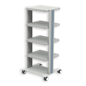 Carro Médico EASY CART GIMA con 2, 3 o 4 Bandejas 40x36 cm y Base – Estructura de Aluminio y Ruedas Gemelas Ø 65 mm (Ref. GM27880 / GM27881 / GM27882)