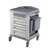 Carro Médico GIMA KS BASIC – Talla Pequeña con Cajón, Tapa Superior y Porta Residuos (Ref. GM45680) · Carro para Equipos Médicos