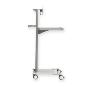 Carro médico multifuncional GIMA Super Easy con estante – Carro para equipos médicos con base y balda robusta, ruedas Ø 65 mm con freno (Refs. 27869-71)