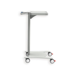 Carro médico multifuncional GIMA Super Easy con estante – Carro para equipos médicos con base y balda robusta, ruedas Ø 65 mm con freno (Refs. 27869-71)