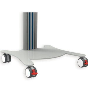 Carro médico multifuncional GIMA Super Easy con estante – Carro para equipos médicos con base y balda robusta, ruedas Ø 65 mm con freno (Refs. 27869-71)