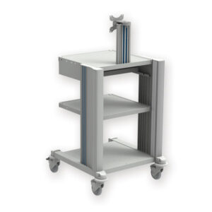 Carro Médico PRO CART de GIMA con 2 Bandejas, Soporte para Teclado y Soporte para Monitor (Ref. 27887)