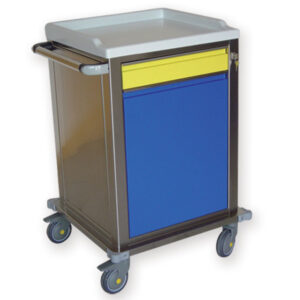 Carro Modular GIMA con 1 Cajón Pequeño y Compartimento con Balda – Acero Pintado, 67x63x104 cm (Ref. GM45603-F)