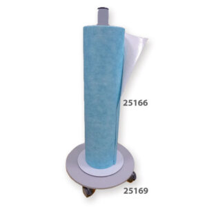 Carro para Rollos Absorbentes en Acero Inoxidable GIMA – Base Giratoria con 4 Ruedas (2 con Freno) | Ref. 25169